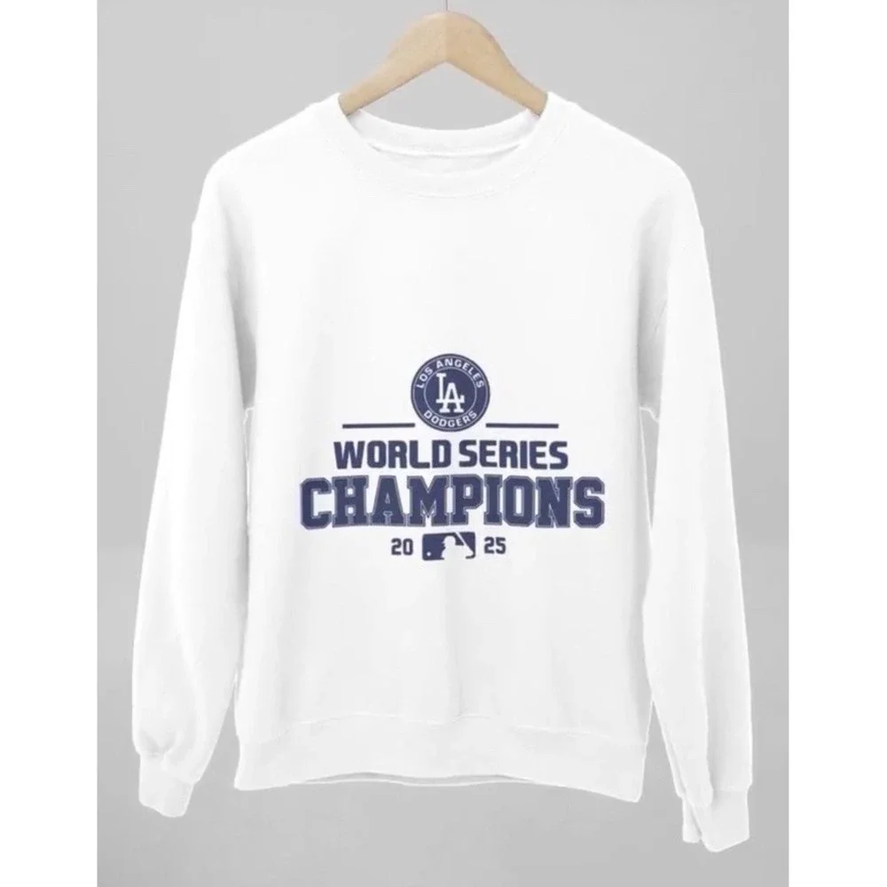 Los Angeles‎ Dodgers World Series  2025  White sweatshirt Unisex 2XL